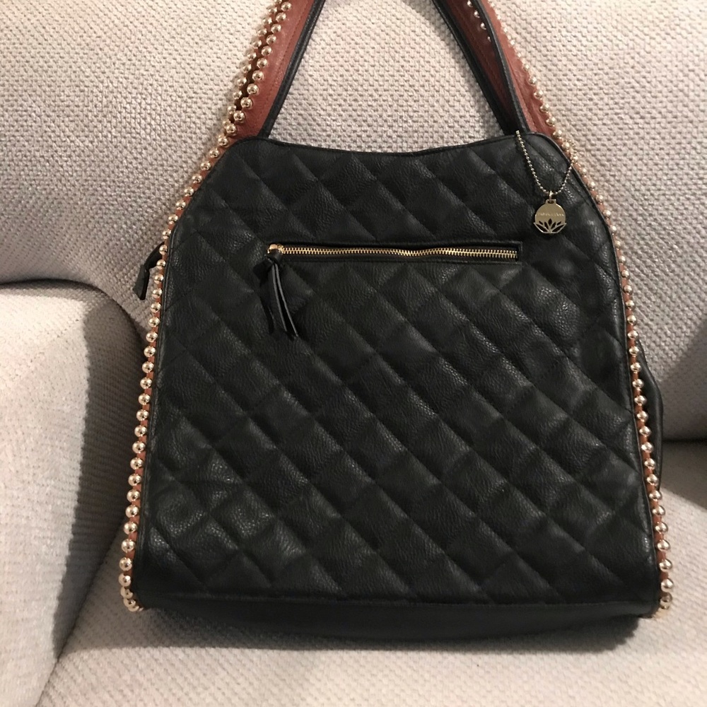 BIG BUDDHA LEATHER BALL BEAD HANDBAG